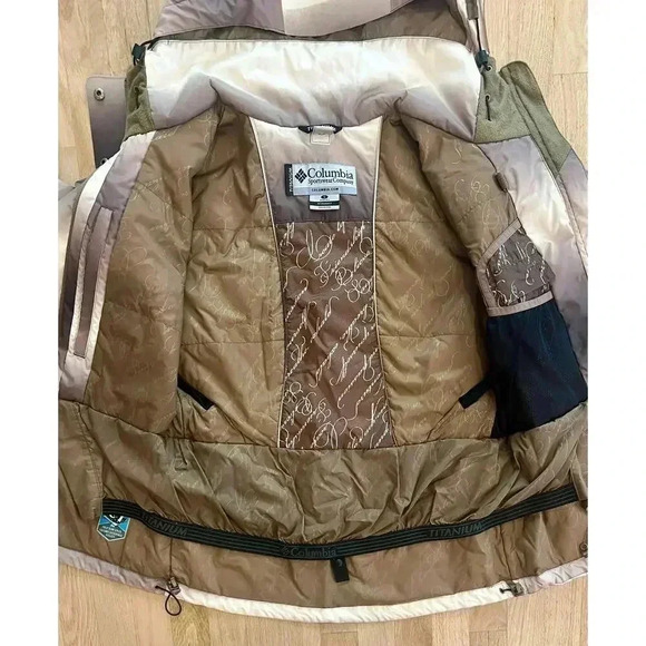 Women's Columbia Interchange Winter Jacket Coat Brown + White, Small, Titanium - Picture 4 of 9